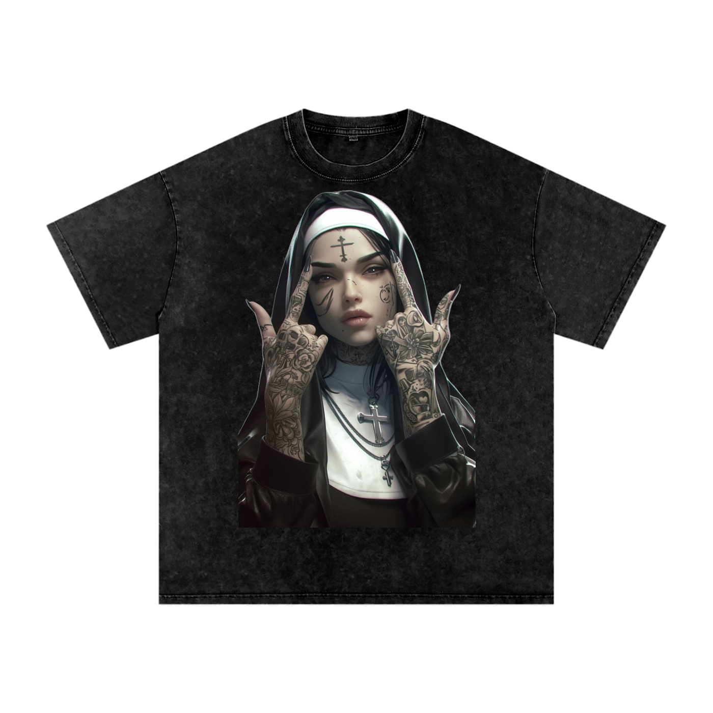 Acid Wash Oversize T-Shirt - LA MONJA