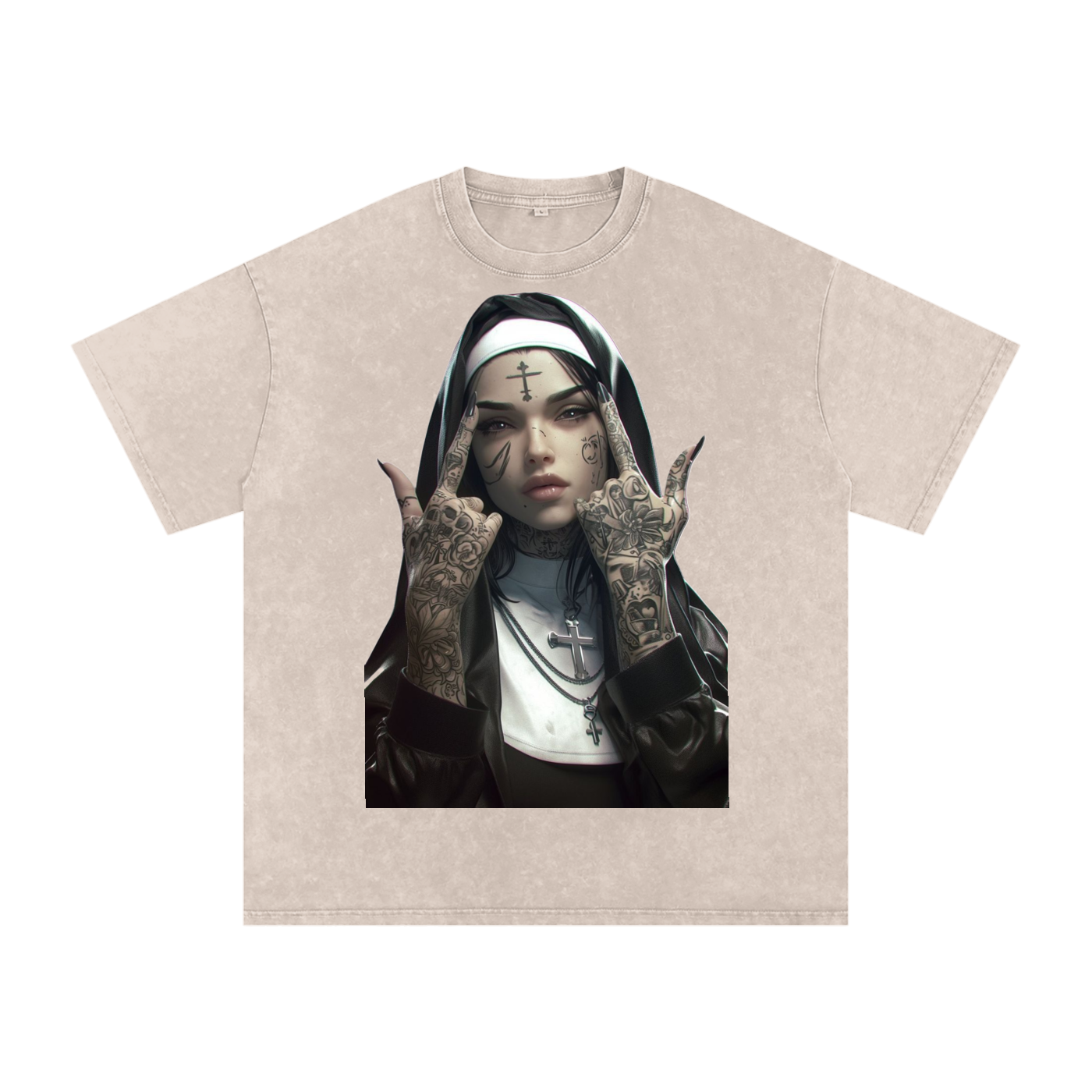 Acid Wash Oversize T-Shirt - LA MONJA