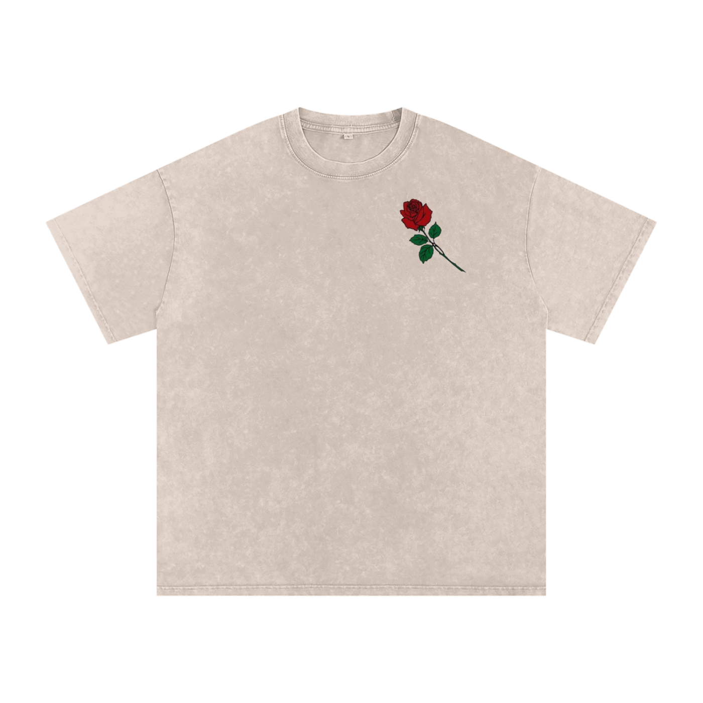 Acid Wash Oversize T-Shirt - LA ROSA