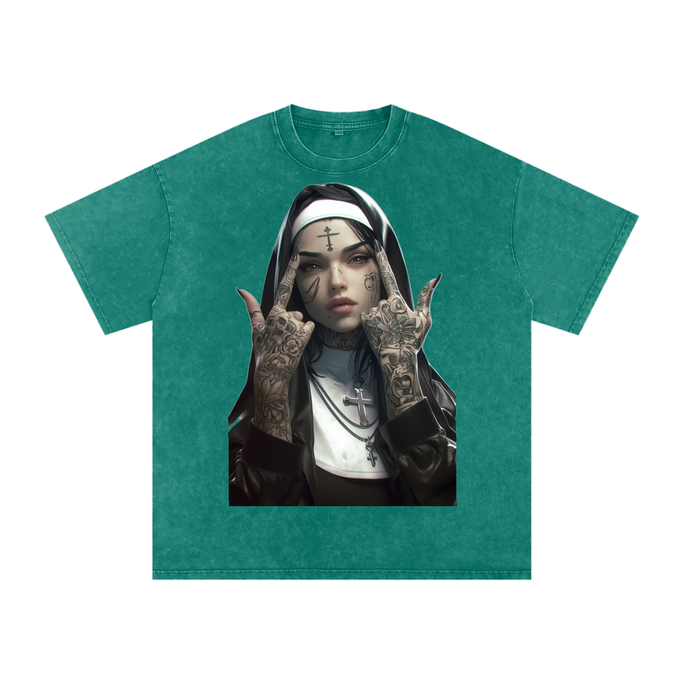 Acid Wash Oversize T-Shirt - LA MONJA