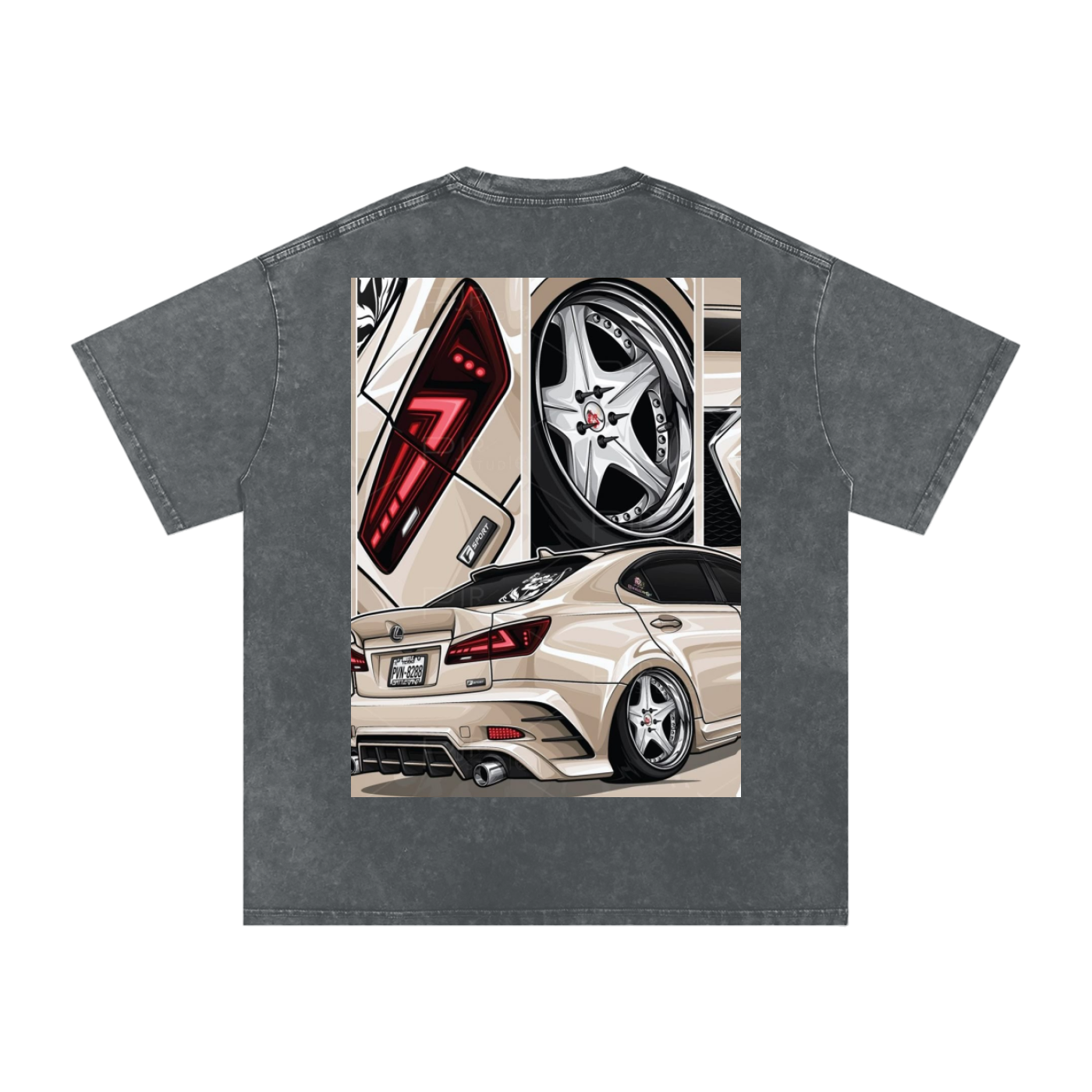 Acid Wash Oversize T-Shirt - LEXUS IS