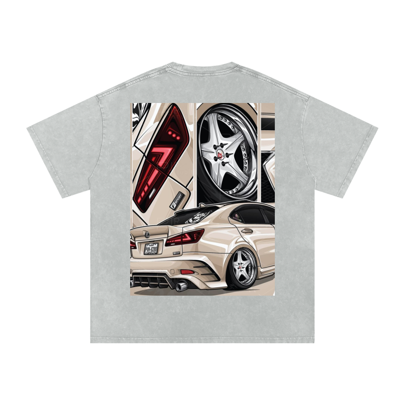 Acid Wash Oversize T-Shirt - LEXUS IS