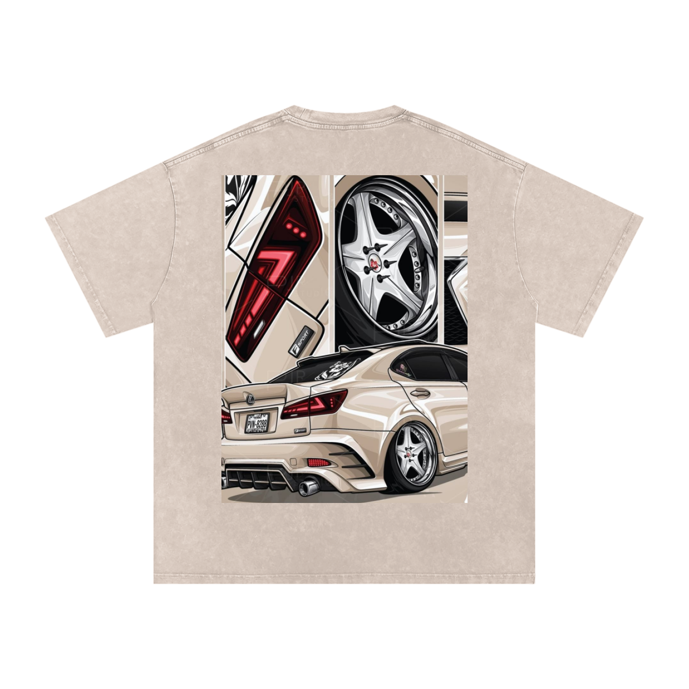 Acid Wash Oversize T-Shirt - LEXUS IS
